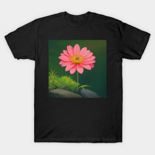 Closeup of a Lovely Pink Flower T-Shirt